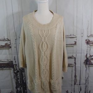 EUC New Directions Woman Cable Knit Sweater Sz 3X